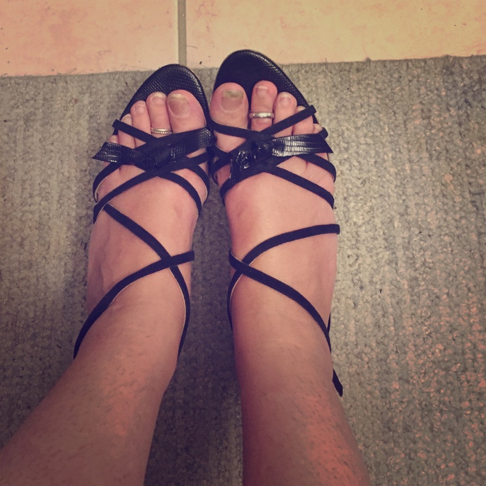 Strappy Black Women's Lace-Up Sandals